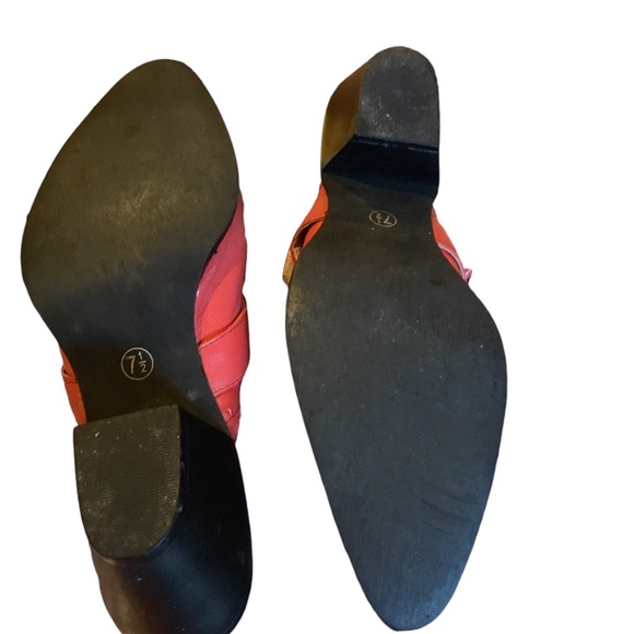 Red western mule shoe - Picture 4 of 5